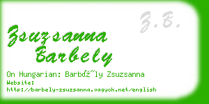 zsuzsanna barbely business card